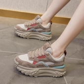 老爹鞋 女6cm秋冬新款 内增高百搭松糕运动鞋 真皮爆款 ins休闲阿甘鞋