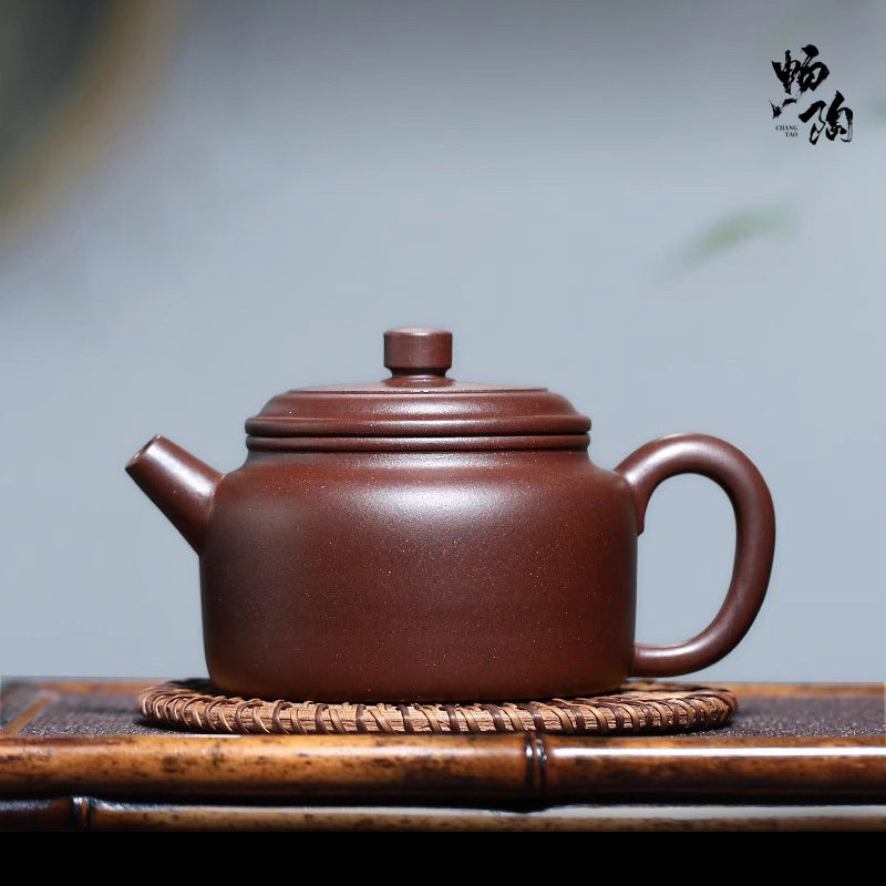 【畅陶】宜兴原矿紫砂壶手工泡茶壶紫砂李晓璐老紫泥德钟 钟 280c