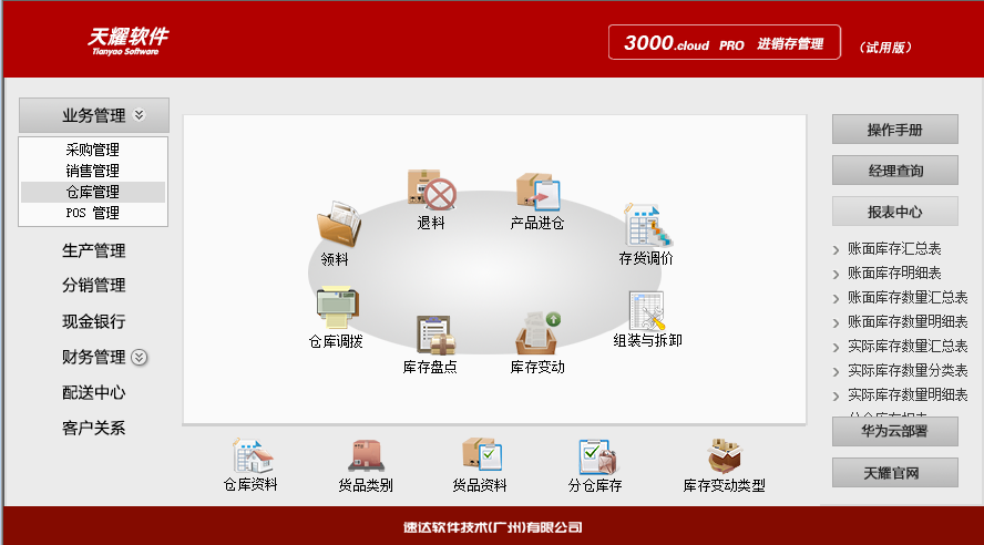 速达天耀3000.cloudPRO进销存软件天耀3000PRO云