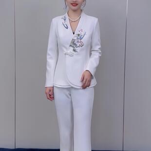 国风荷花刺绣高级洋气套装 25281 中式 新款 女 2025秋季