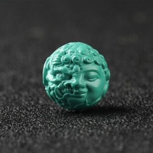 湖北绿松石一念之间单珠金刚手串手链配饰隔珠腰珠顶珠高瓷精工