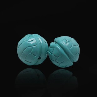 湖北原矿绿松石背云富甲天下小龟壳108佛珠金刚百香手串配饰隔珠