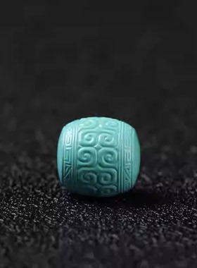 湖北绿松石桶珠回纹珠老型高瓷单珠精工金刚星月猴头手串配饰隔珠