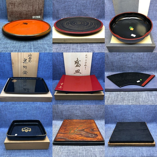 日本 木质漆器花器漆盘老物件收藏品摆件
