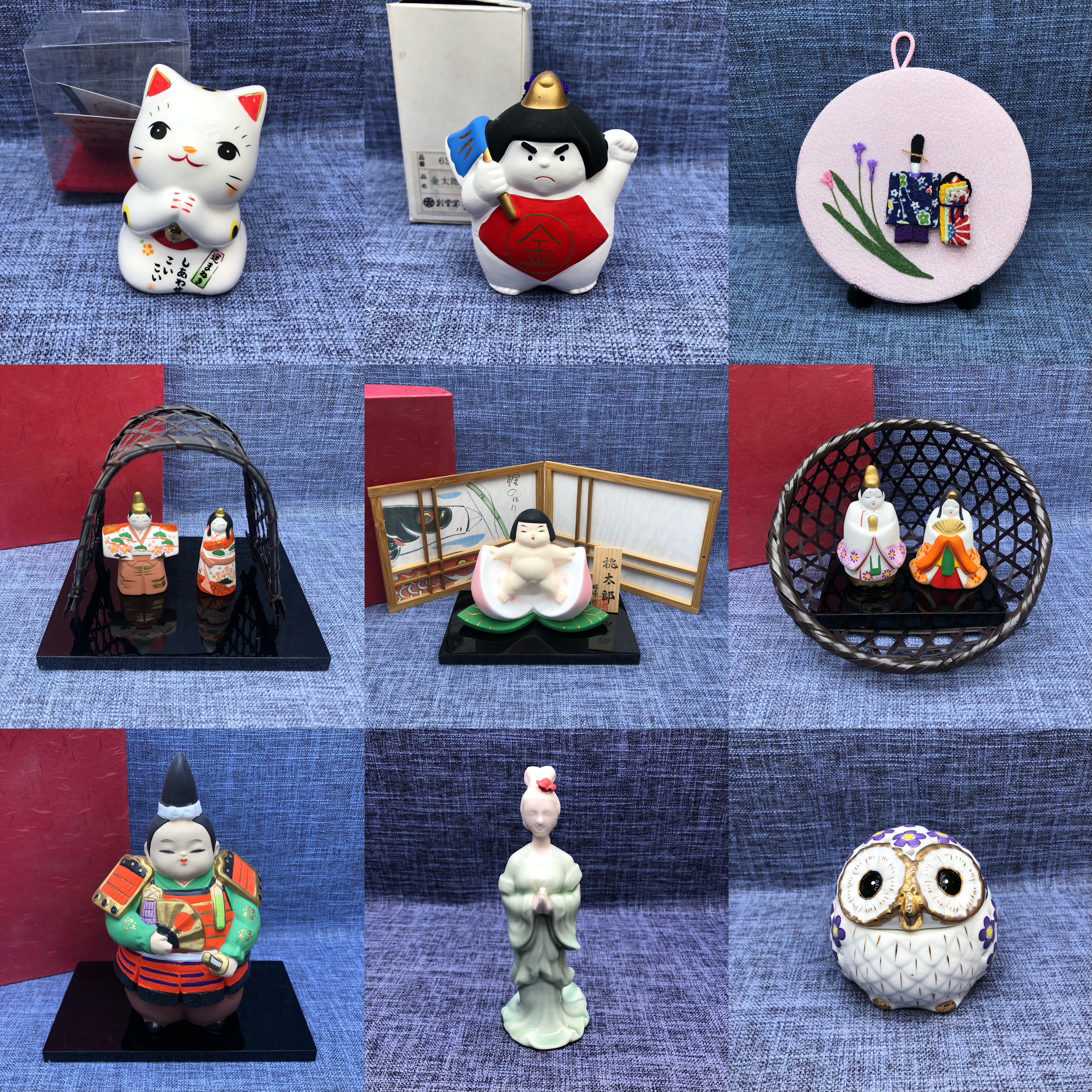 日本陶瓷仕女古典美女人物摆件艺术雕塑手工艺品