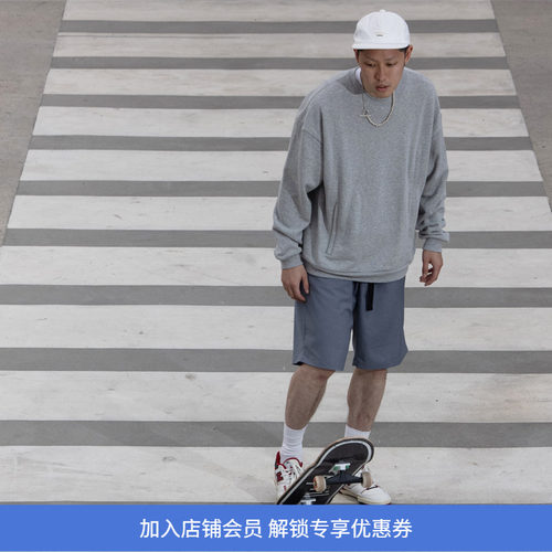 拉链薄款圆领卫衣圆领卫衣