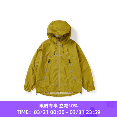 WHEELS and WIND 男女中性款防风防水防撕裂轻量化连帽夹克外套