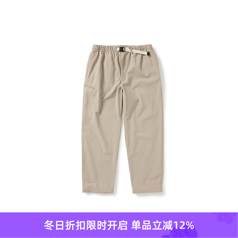 WHEELS and WIND 男女中性款四面弹伸缩性宽松锥形长裤