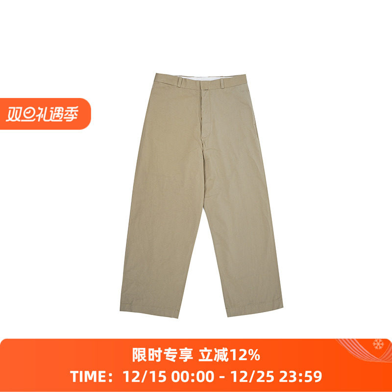 YAECA Chino Trousers Wide Straight Man男装经典直筒廓形卡其裤