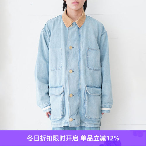 YOKE Vintaged Denim Coverall 复古水洗加工牛仔廓形工装大衣