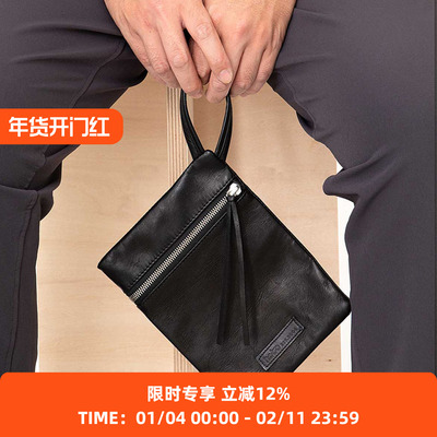 hobo日本植鞣马皮手拿包