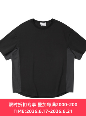 PRIMEE Cotton Polyester Dot Air mixed Tee精梳棉涤拼接机能T恤