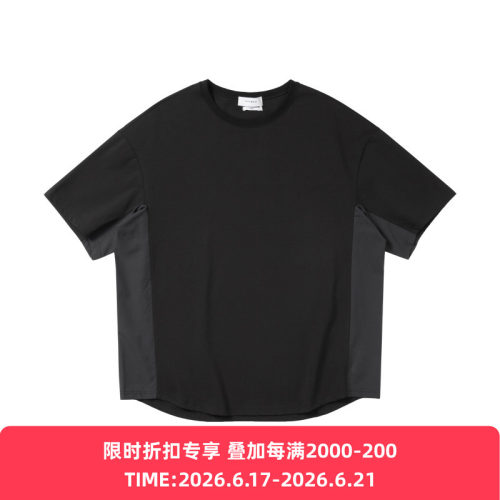 PRIMEE短袖精梳棉涤拼接机能