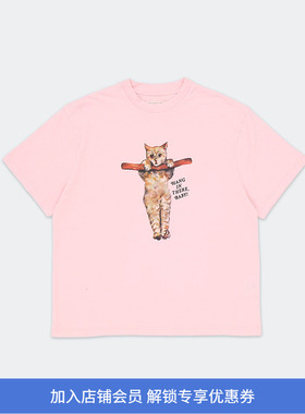 Story mfg GRATEFUL TEE SS 男女中性款英伦风小猫圆领短袖T恤