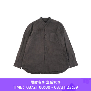 COLLAR BAND SHIRT 天然植物染色长袖 YOKO 衬衫 SAKAMOTO