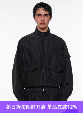 marka FLIGHT JACKET 羊毛丝绸混纺军事风飞行夹克外套