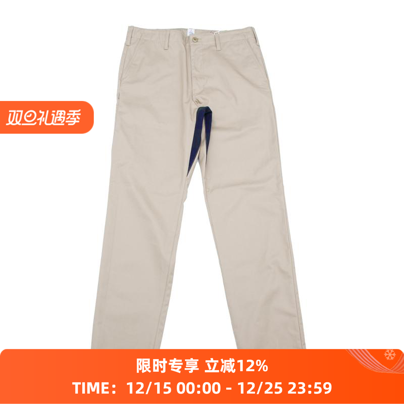 现货特价藤原裤裆拼接卡其裤