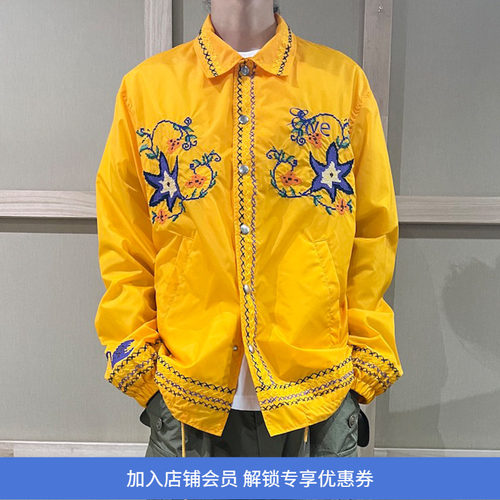 KHOKI十字绣复古教练夹克外套