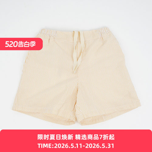 Howlin SHORTS SEERSUCKER STRIPES 比利时制女装透气泡泡纱短裤