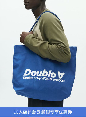 Wood Wood Conner italic tote bag 经典LOGO托特包 单肩手提包