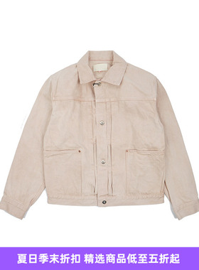 YOKO SAKAMOTO PLEATS BLOUSE 天然成衣柿子染色工装夹克外套