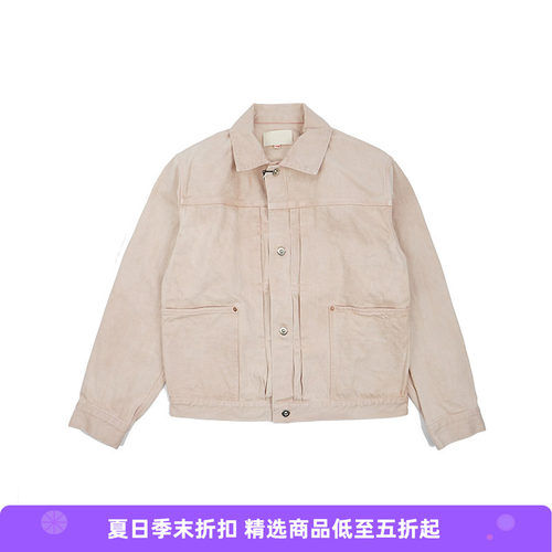YOKO SAKAMOTO PLEATS BLOUSE 天然成衣柿子染色工装夹克外套