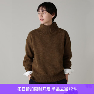 半高领套头长袖 MHL 女式 MERINO 纯色毛衣 DRY