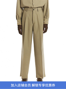 Markaware DOUBLE PLEATED TROUSERS 80支高级夏季羊毛宽松锥形裤