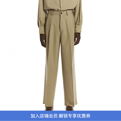 Markaware DOUBLE PLEATED TROUSERS 80支高级夏季羊毛宽松锥形裤