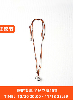 EnSage925银雕刻酒壶项链
