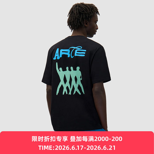 Arte BACK LOGO PEOPLE T-SHIRT 印花短袖圆领T恤