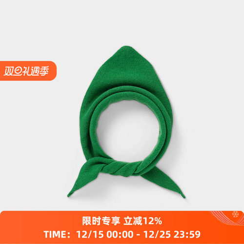 JO GORDON Plain Triangle Neckerchief 羊羔毛彩色三角围巾