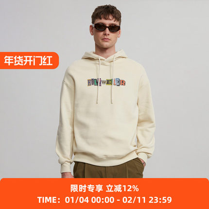 HOLZWEILER Stellar Print Hoodie艺术字LOGO有机棉连帽卫衣帽衫