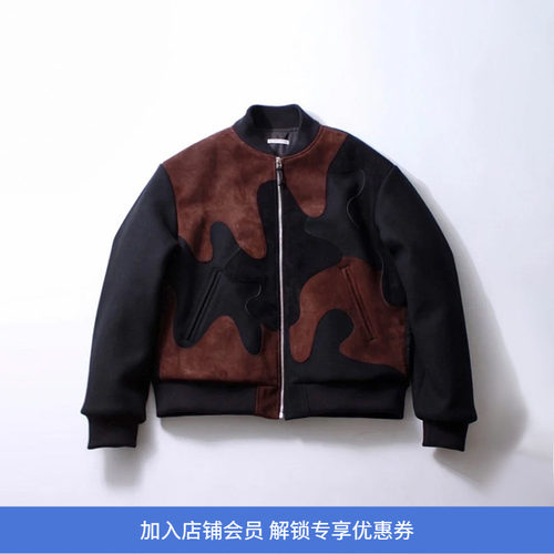 SOE Paste Together Jacket 羊毛羊皮拼接夹克 棒球领外套