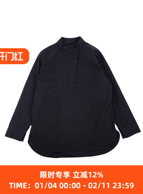 STUDIO NICHOLSON HALF PLACKET GRANDAD COLLAR女装立领垂坠衬衫