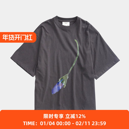 Song for the Mute MELANCHOLIA GYM TEE 廓形五分袖圆领T恤