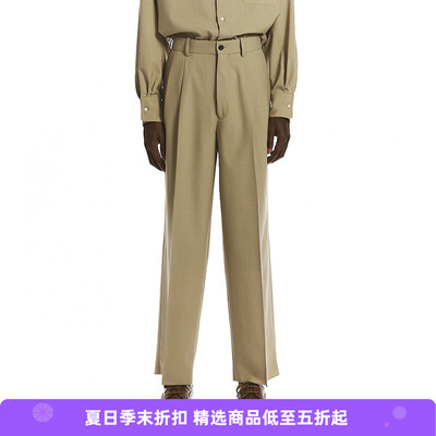 Markaware DOUBLE PLEATED TROUSERS 80支高级夏季羊毛宽松锥形裤