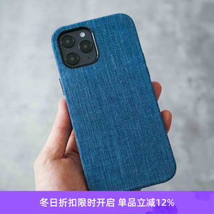 Union MINI 适用于IPHONE MAX 蓝染古布手机壳 12PRO Simple
