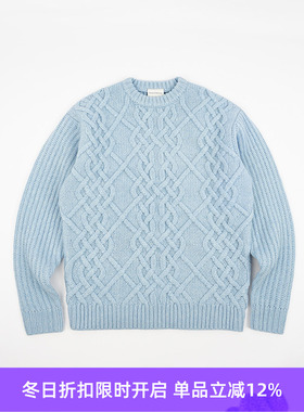 Drole De Monsieur La Maille Torsades 复古粗花针织圆领毛衣