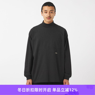 Neck nanamica 有机棉半高领宽松长袖 Mock Tee T恤 OOAL