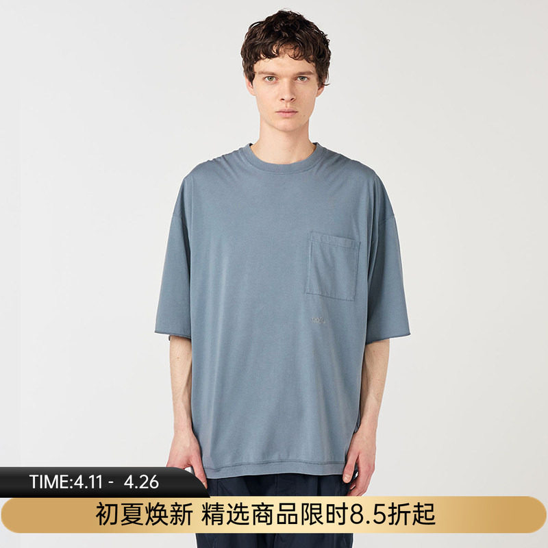 nanamica OOAL Pocket Tee 高支有机棉自然水洗口袋圆领短袖T恤