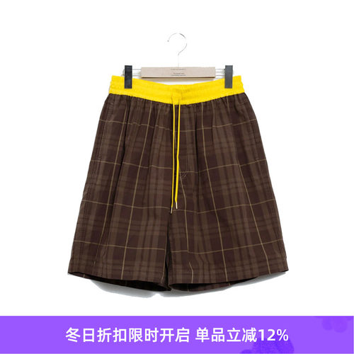 FumitoGanryu色宽松格子短裤