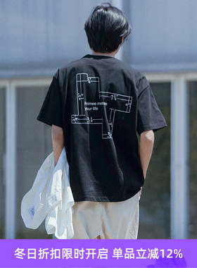 PRIMEE 主题印花短袖圆领T恤