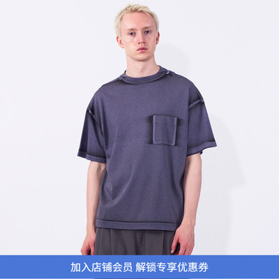 YOKE All-over Pigment Printed T-shirt手工制艺术家涂鸦短袖T恤