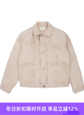 YOKO SAKAMOTO PLEATS BLOUSE 天然成衣柿子染色工装夹克外套