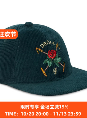 Drole De Monsieur La Casquette 法式灯芯绒刺绣帽子 鸭舌帽