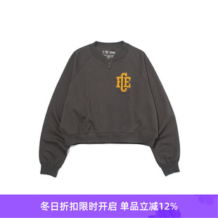 SWEAT EMBROIDERY 复古水洗刺绣女装 运动开衫 短外套