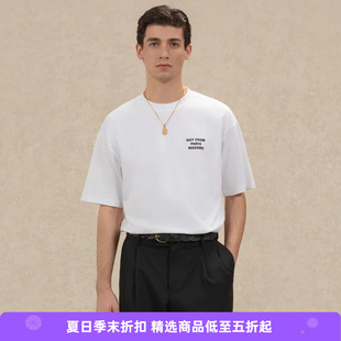 Drole De Monsieur Le T-Shirt Slogan 经典标语圆领短袖T恤