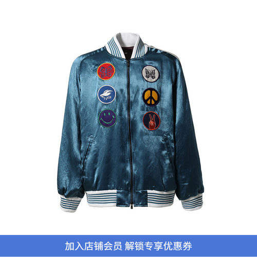 Needles徽章棒球夹克外套
