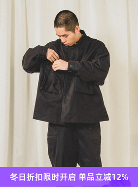 PRIMEE PEACHED COTTON TWILL FIELD JACKET绒棉廓形工事夹克外套